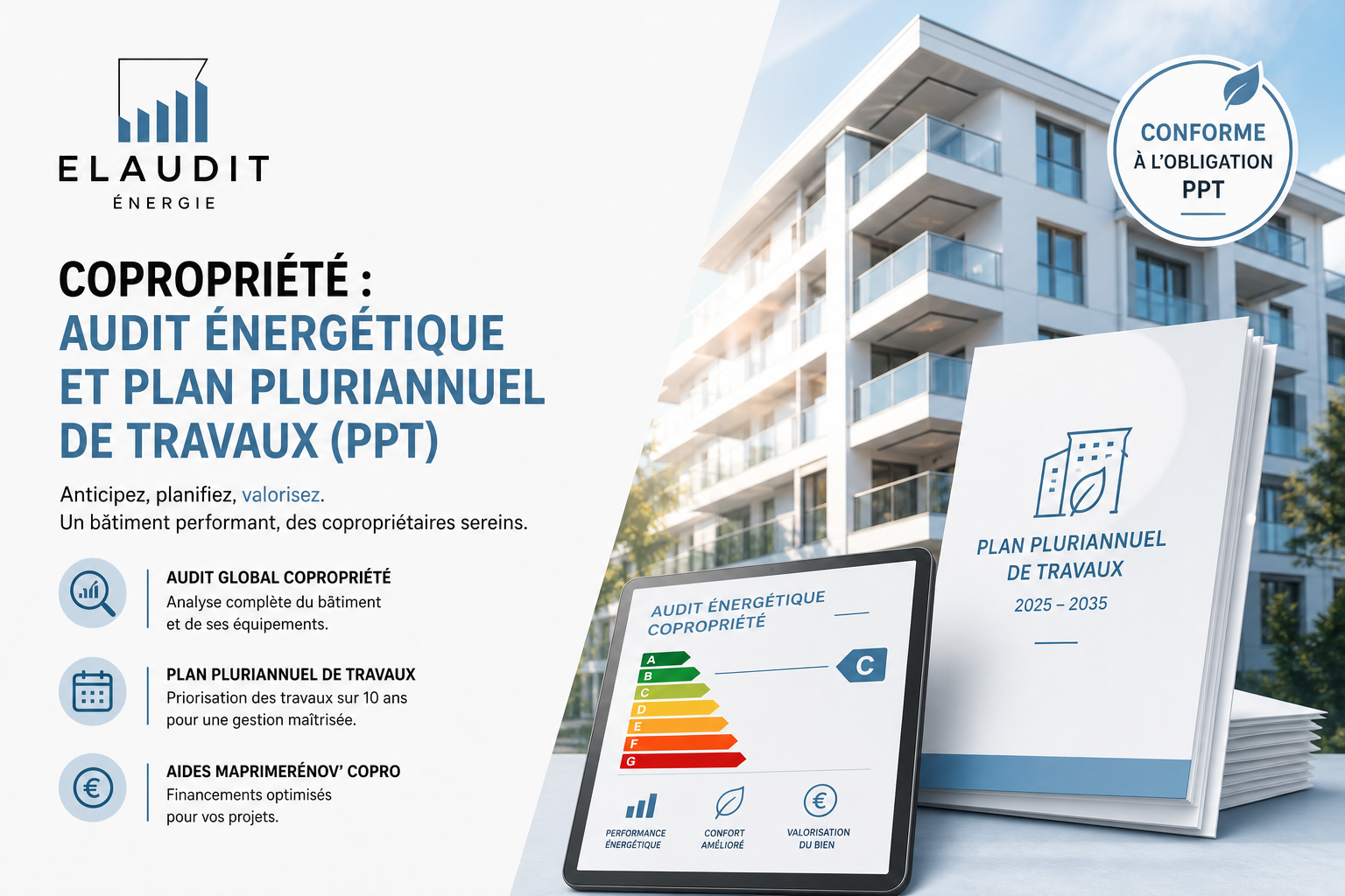 Audit énergétique copropriété et PPT : le guide 2026