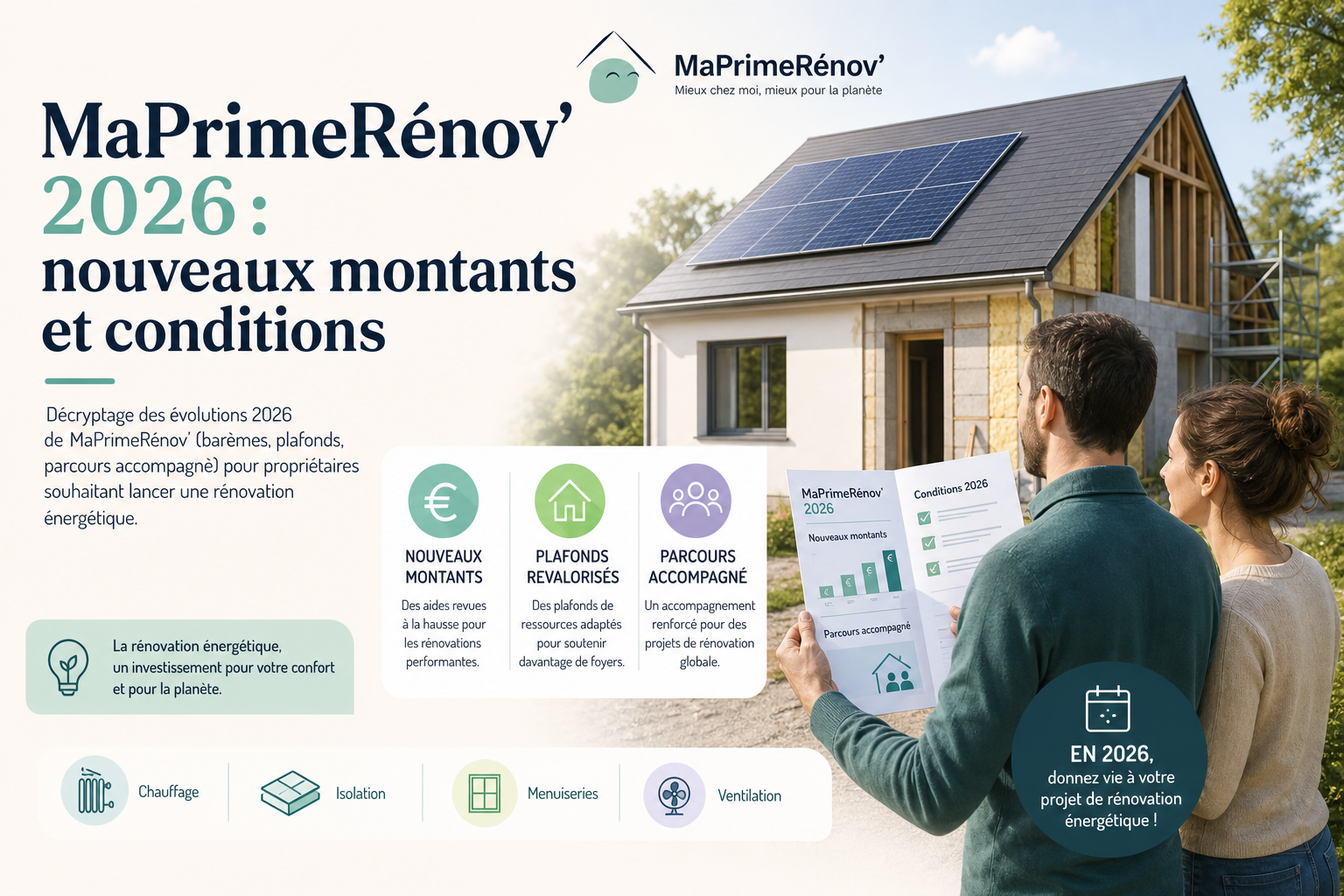 MaPrimeRénov 2026 : nouveaux montants et conditions