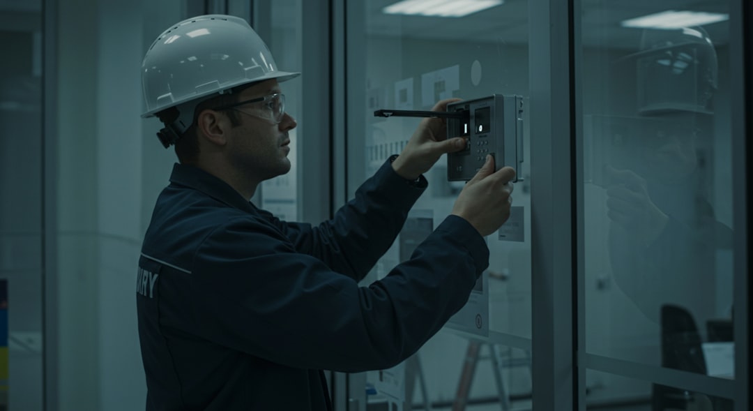 Technicien RGE vérifiant une pompe à chaleur air eau extérieure