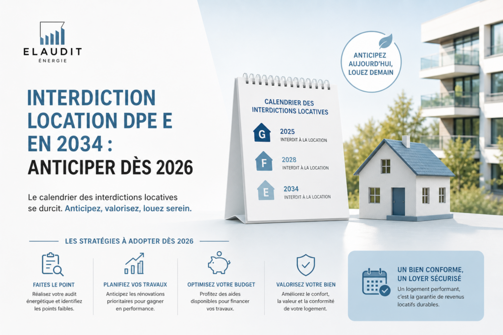 Interdiction location DPE E 2034 : anticiper dès 2026