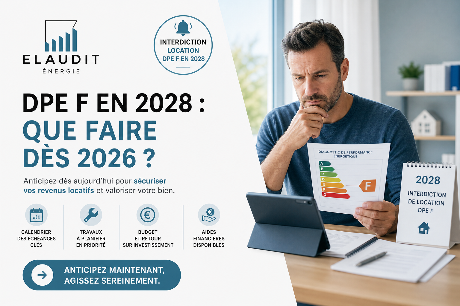 Interdiction location DPE F 2028 : que faire dès 2026 ?