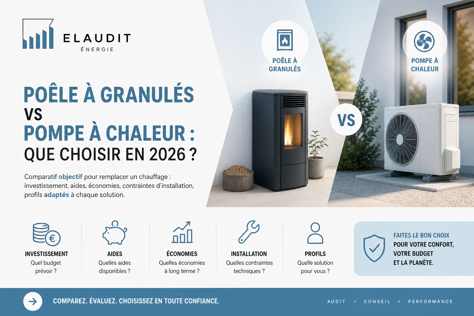 Poêle à granulés ou pompe à chaleur : que choisir en 2026 ?