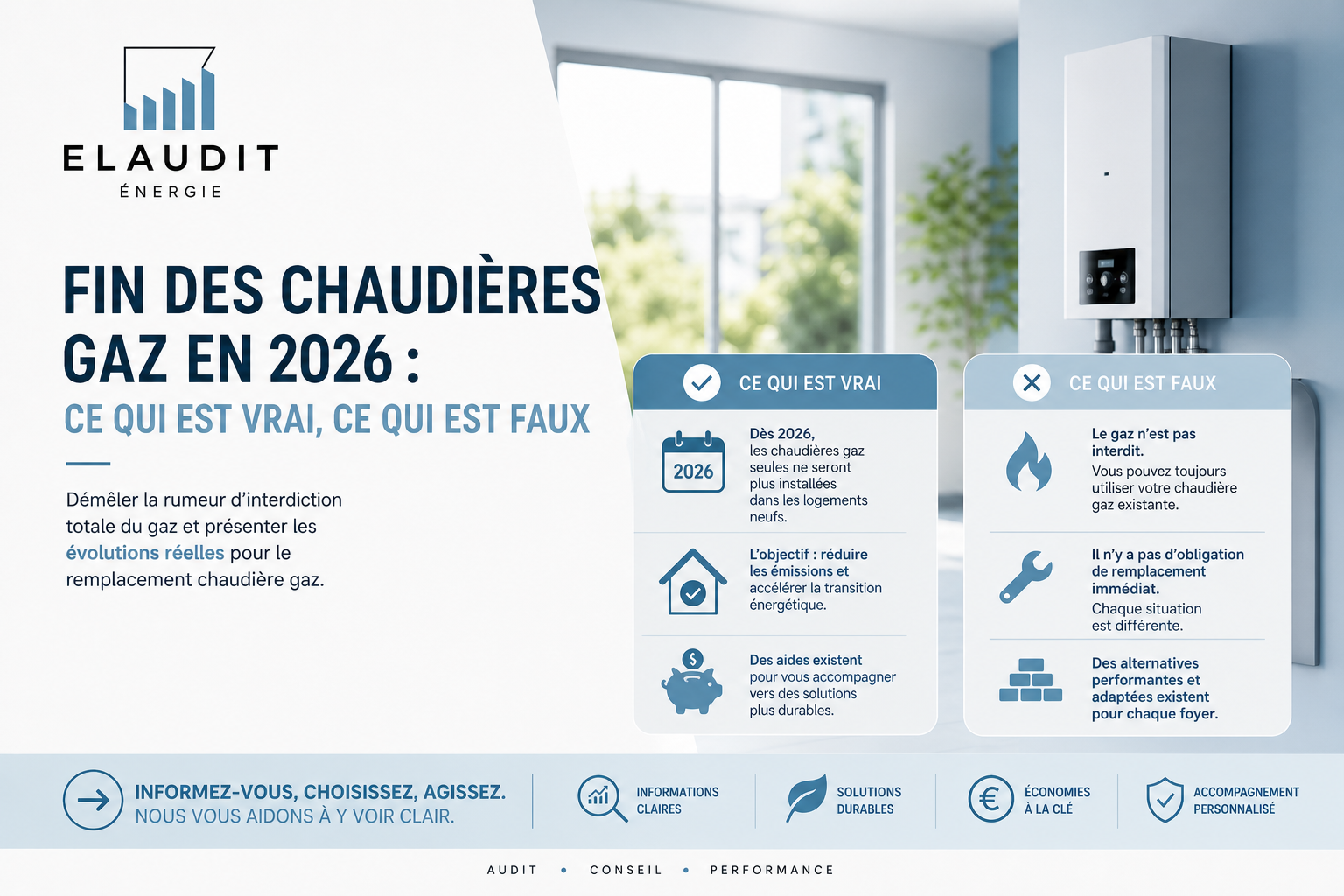 Interdiction chaudière gaz 2026 : le vrai du faux